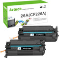 Aztech 26A CF226A Toner Cartridge 2 Pack Compatible Replacement - High