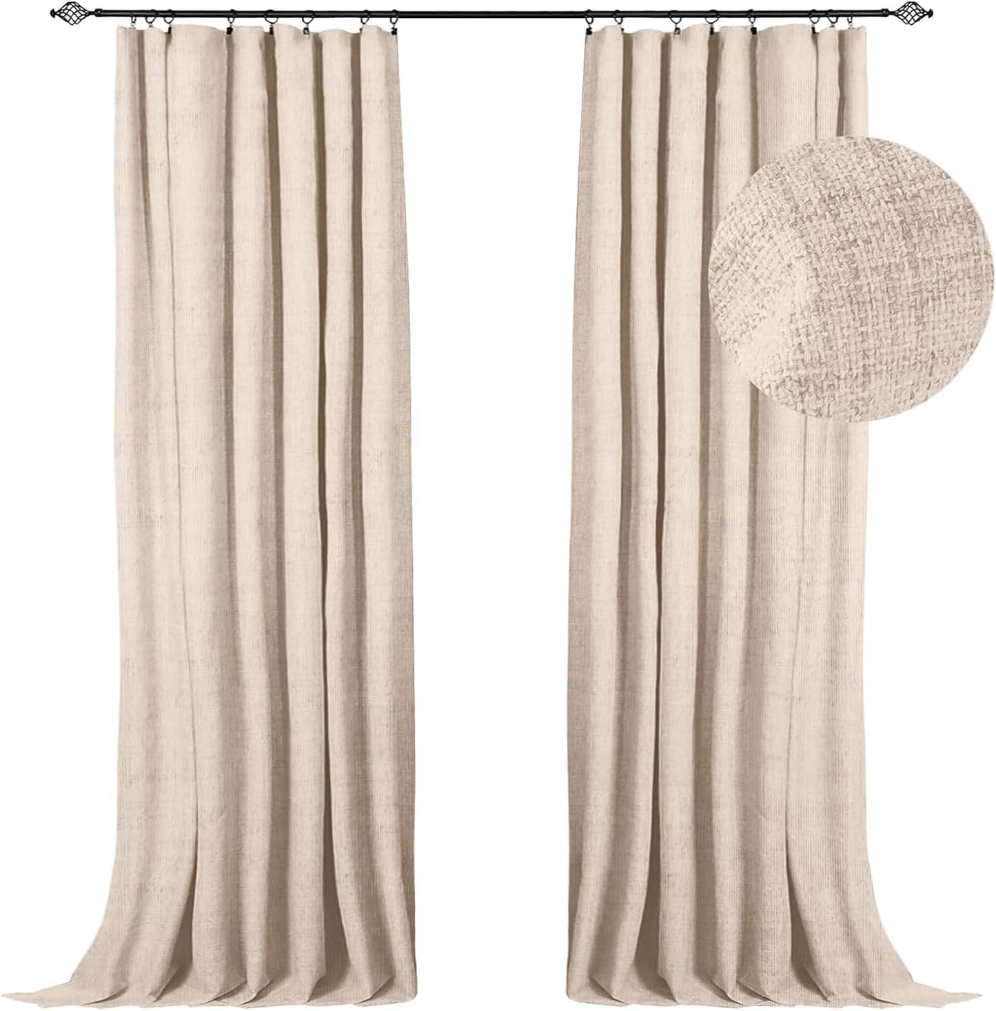 100% Blackout Shield Blackout Curtains for Bedroom 84 in Length