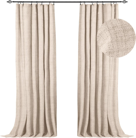 100% Blackout Shield Blackout Curtains for Bedroom 84 in Length