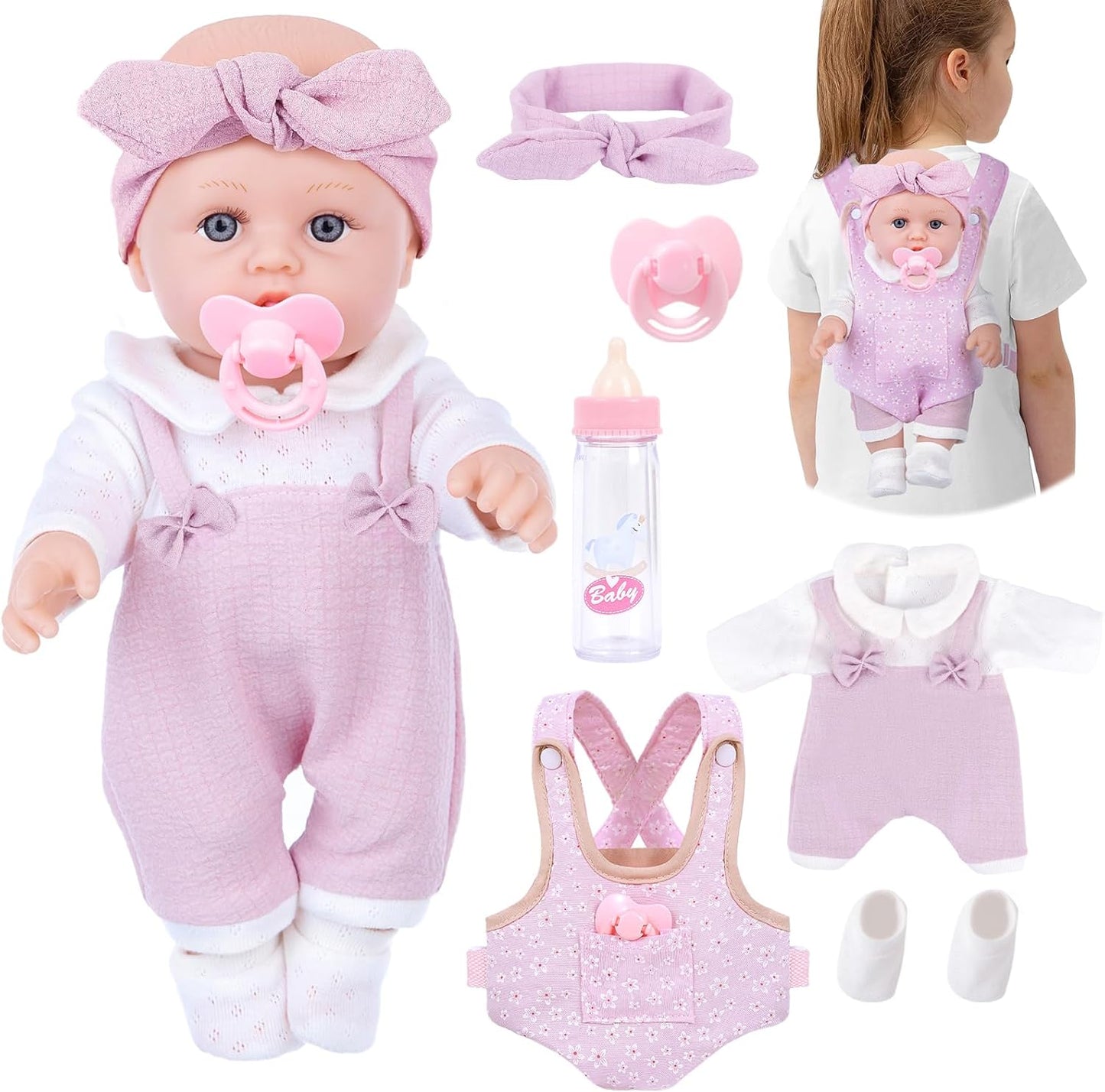 Complete 12 Baby Doll Playset with Accessories - BDDOLL