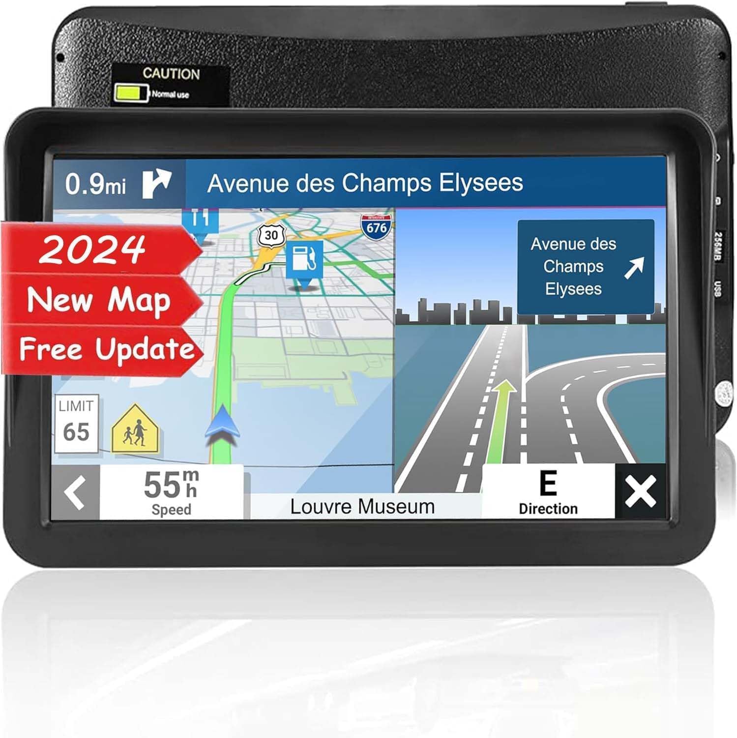 GPS Car Navigator with 9 Inch Display and Lifetime Maps