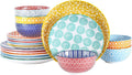 Selamica Ceramic Dinnerware Set for 6, 18 Pieces - Scratch Resistant