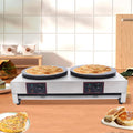 Commercial Double Head Crepe Maker 3400W - Adjustable Temp, Non-Stick Griddle Pan