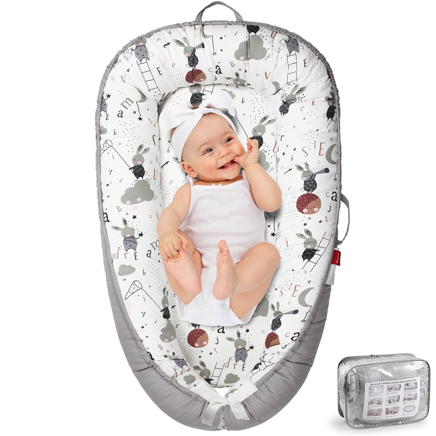 Co-Sleeping Baby Lounger - Soft & Portable Nest