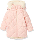 Girls Long Quilted Cocoon Puffer Coat - Oversized Warm Fit