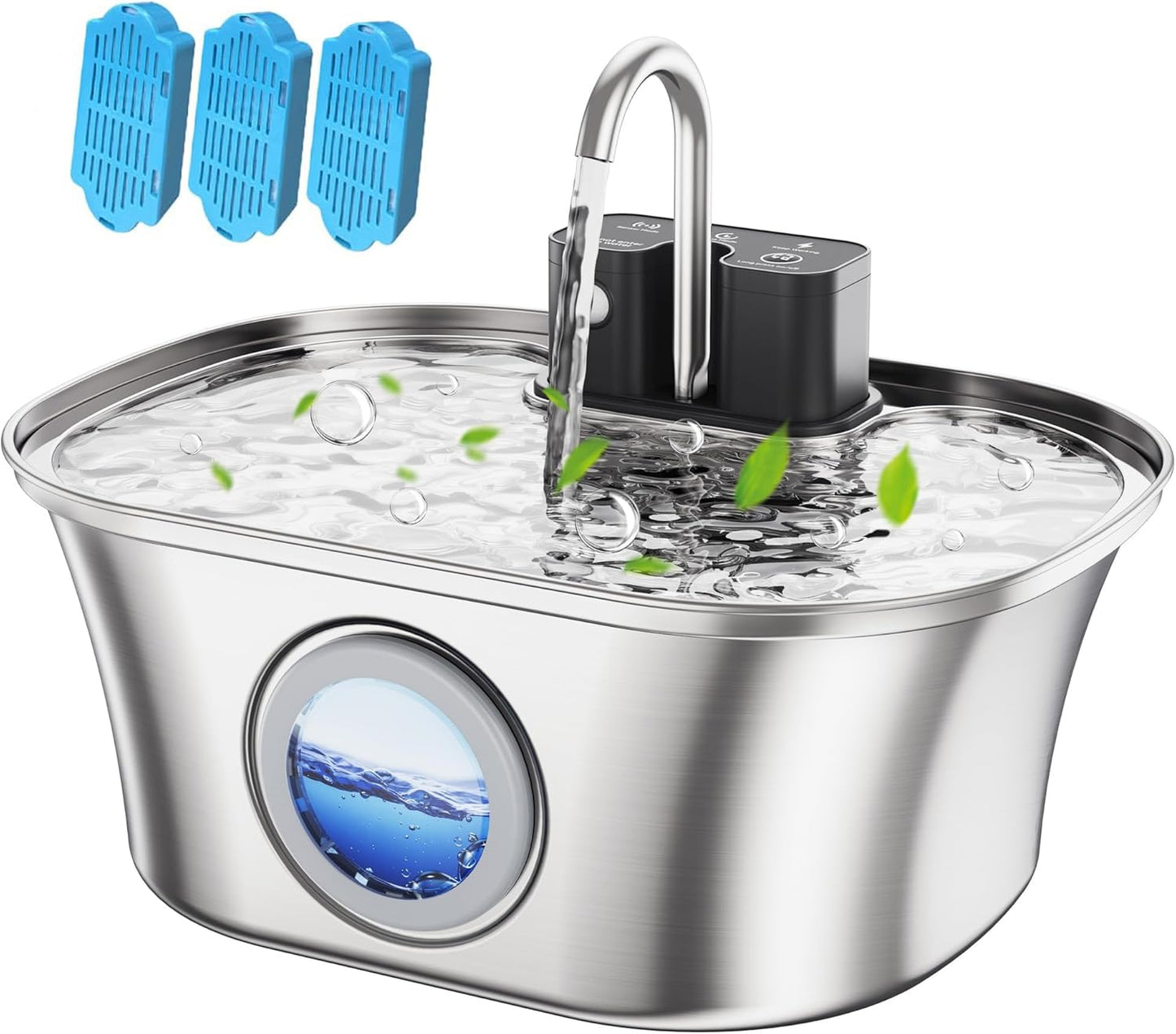 Cat Water Fountain Wireless: Automatic Stainless Steel 108oz Fountain