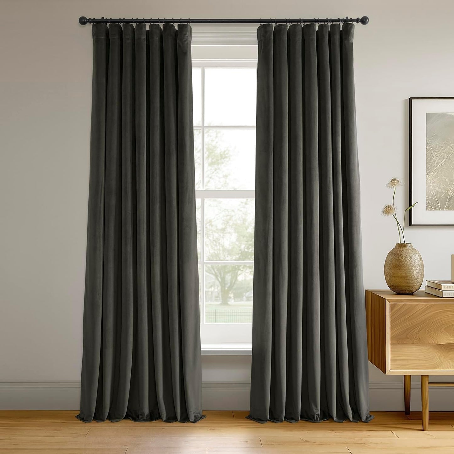 HPD Half Price Drapes Velvet Thermal Blackout Curtains 84 Inch