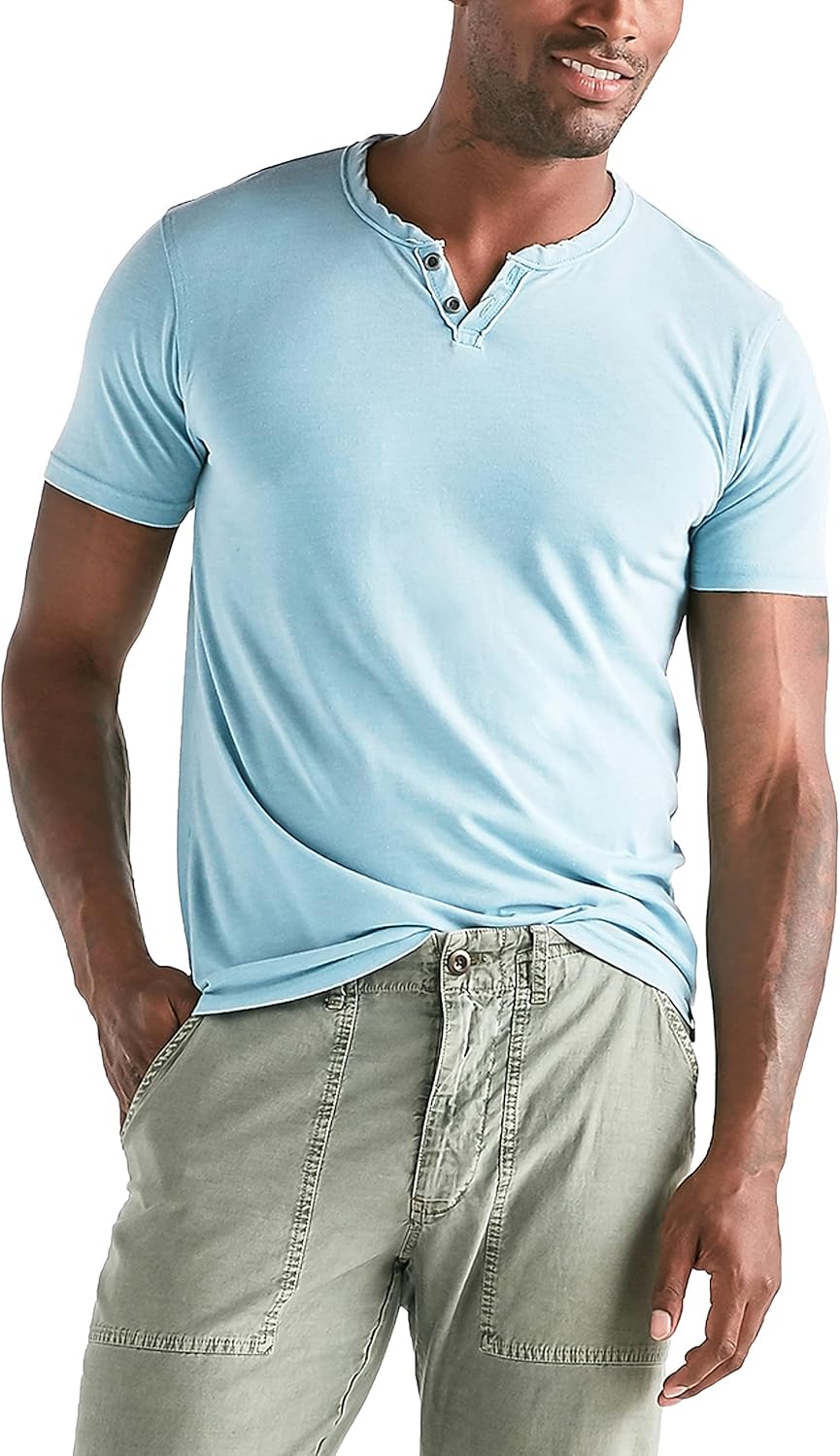 Lucky Brand Mens Venice Burnout Notch Neck Tee Shirt Review