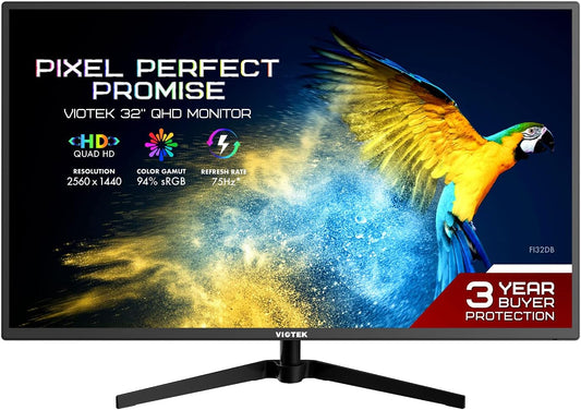 Viotek 32 1440p Monitor - Crisp Colors for Gaming