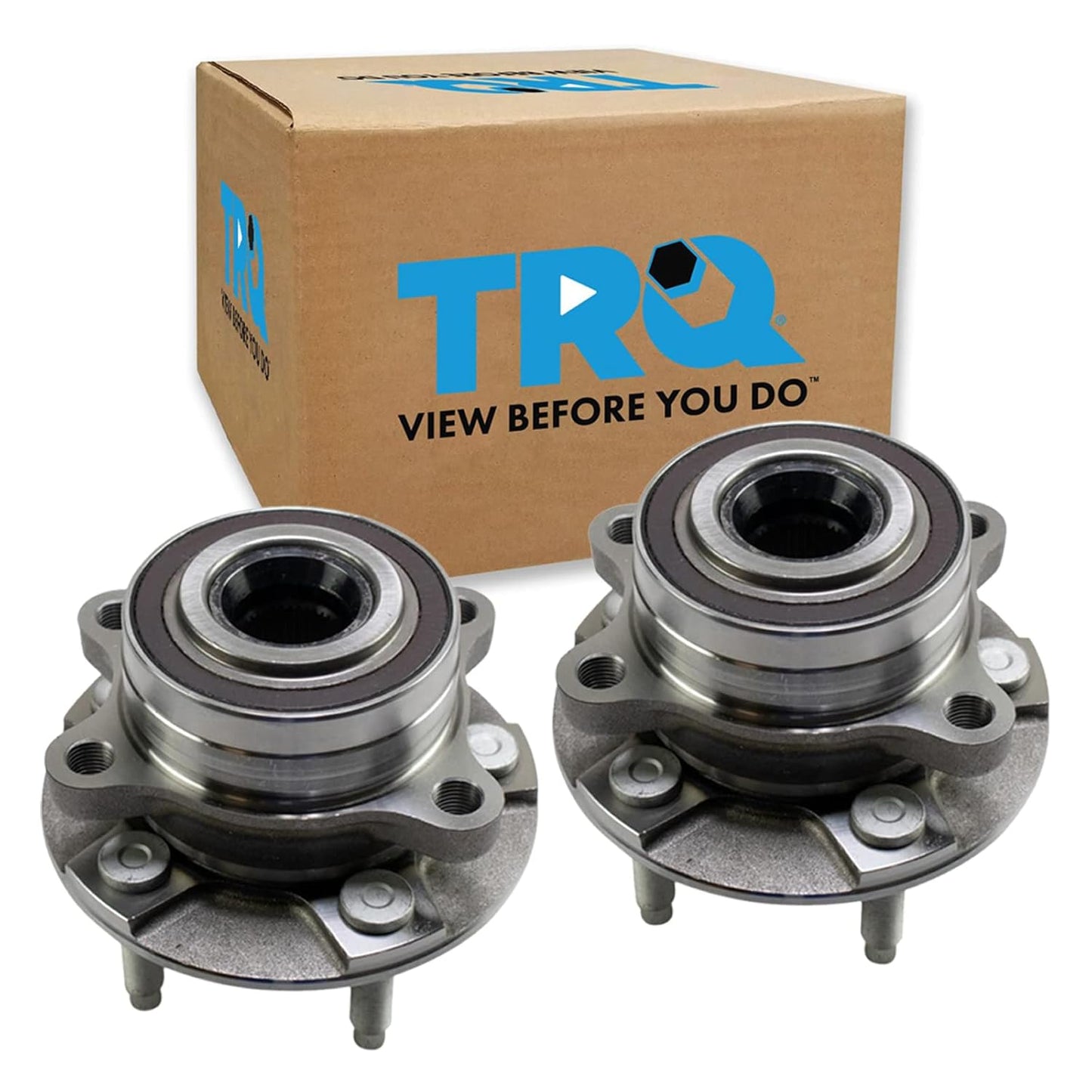 TRQ 2 Piece Front Rear Wheel Bearing & Hub Assembly Set for Ford