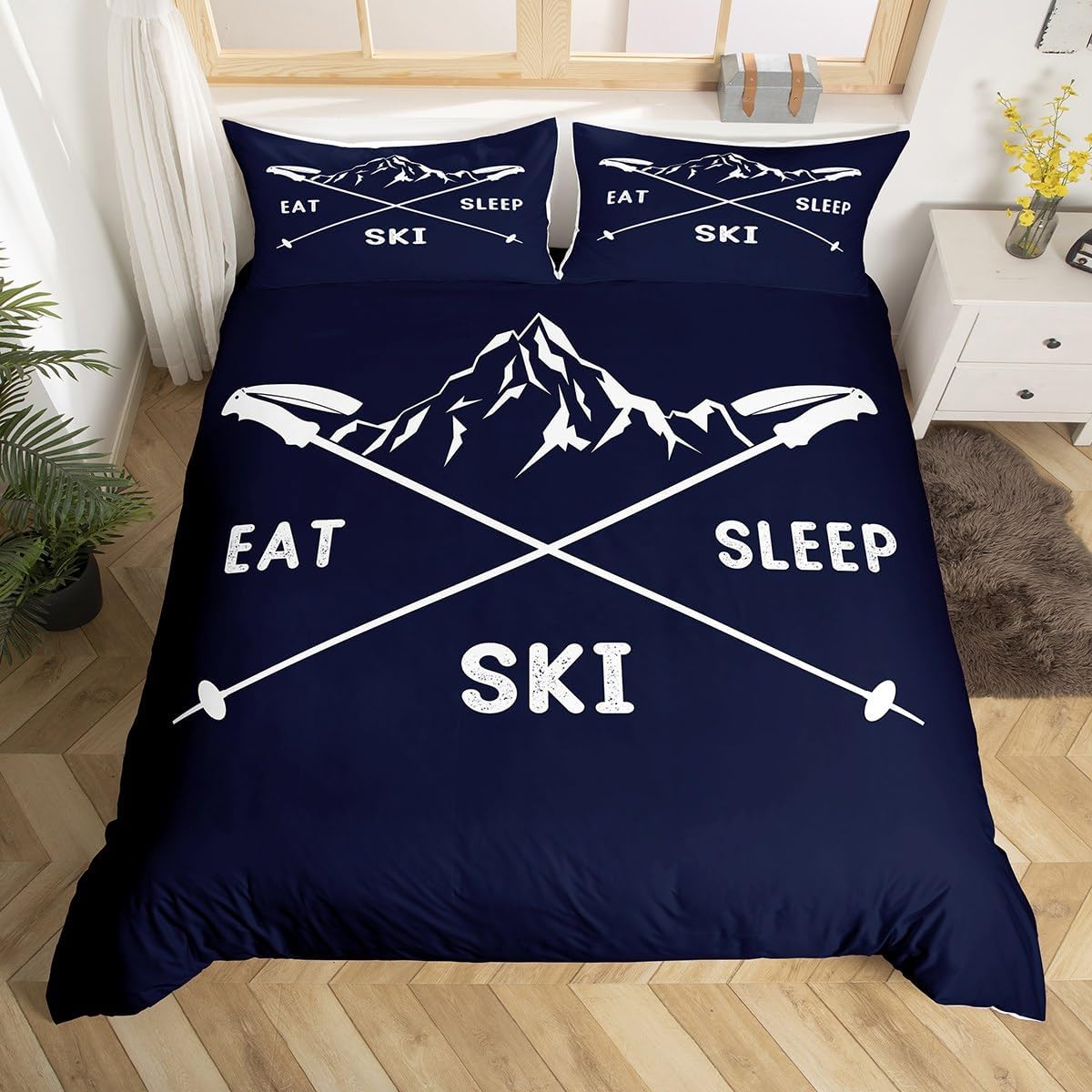 Cozy Ski Theme Duvet Set by Erosebridal