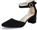 IDIFU IN2 Pedazo Dress Pumps Low Block Heels - Comfortable Chic Shoes