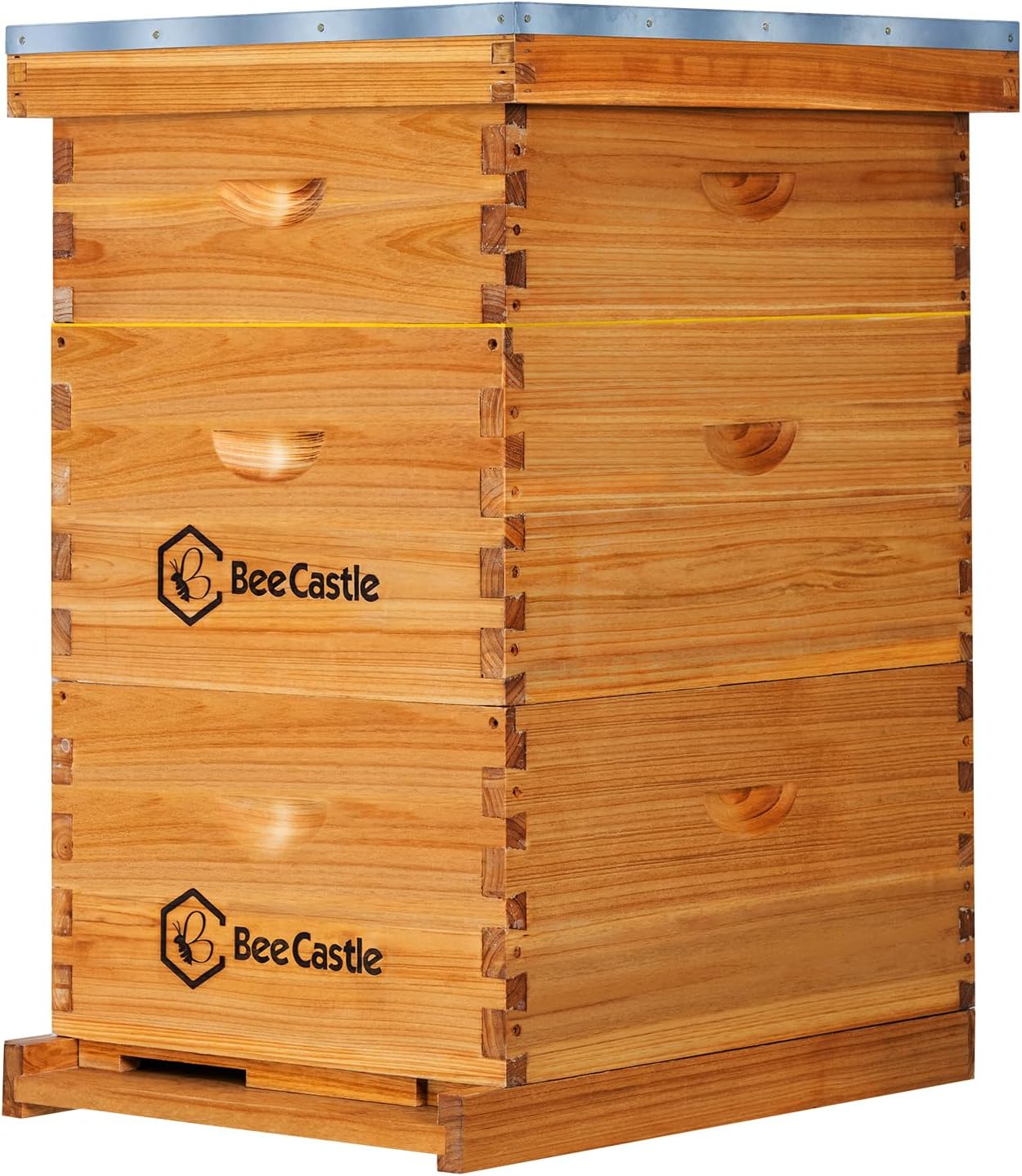 BeeCastle 10 Frame Langstroth Bee Hive with Beeswax Coating