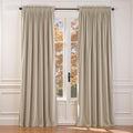 Lazzzy Velvet Curtains Beige Room Darkening Drapes - Luxury Blackout