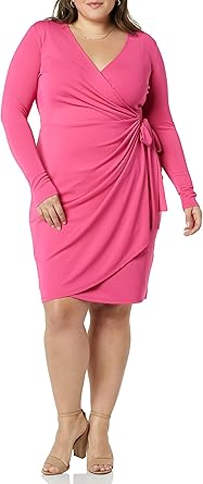 Classic Wrap Dress for Women - Long Sleeve and Plus Size Options