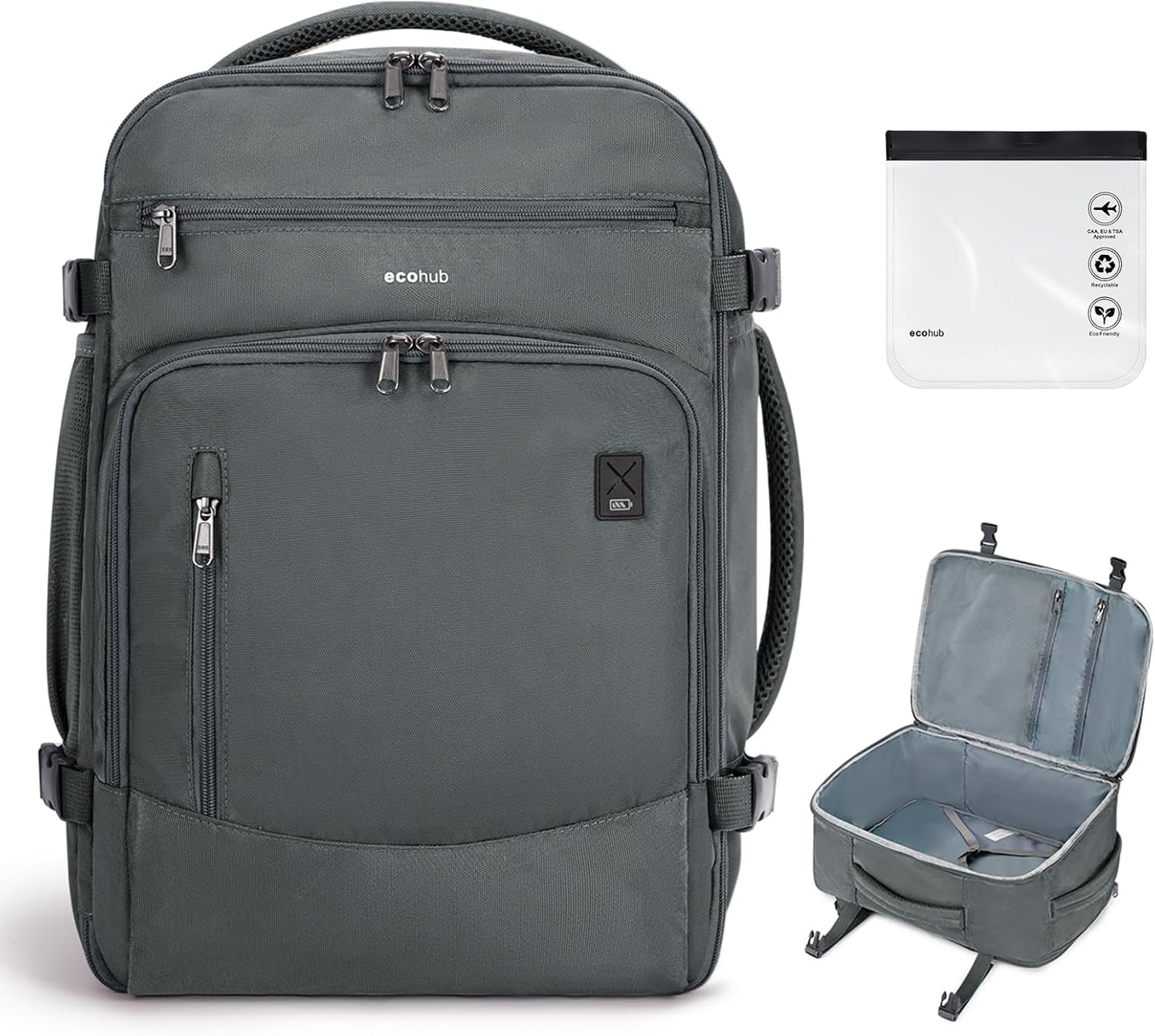 ECOHUB Travel Backpack for Men - Perfect Carry On Solution
