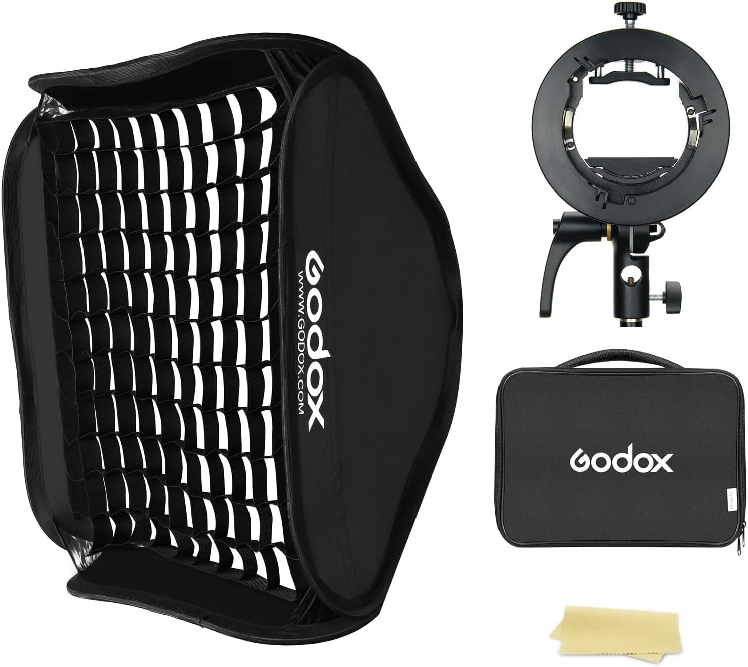 Godox 32x32 Softbox with S2 Speedlite Bracket for Photography