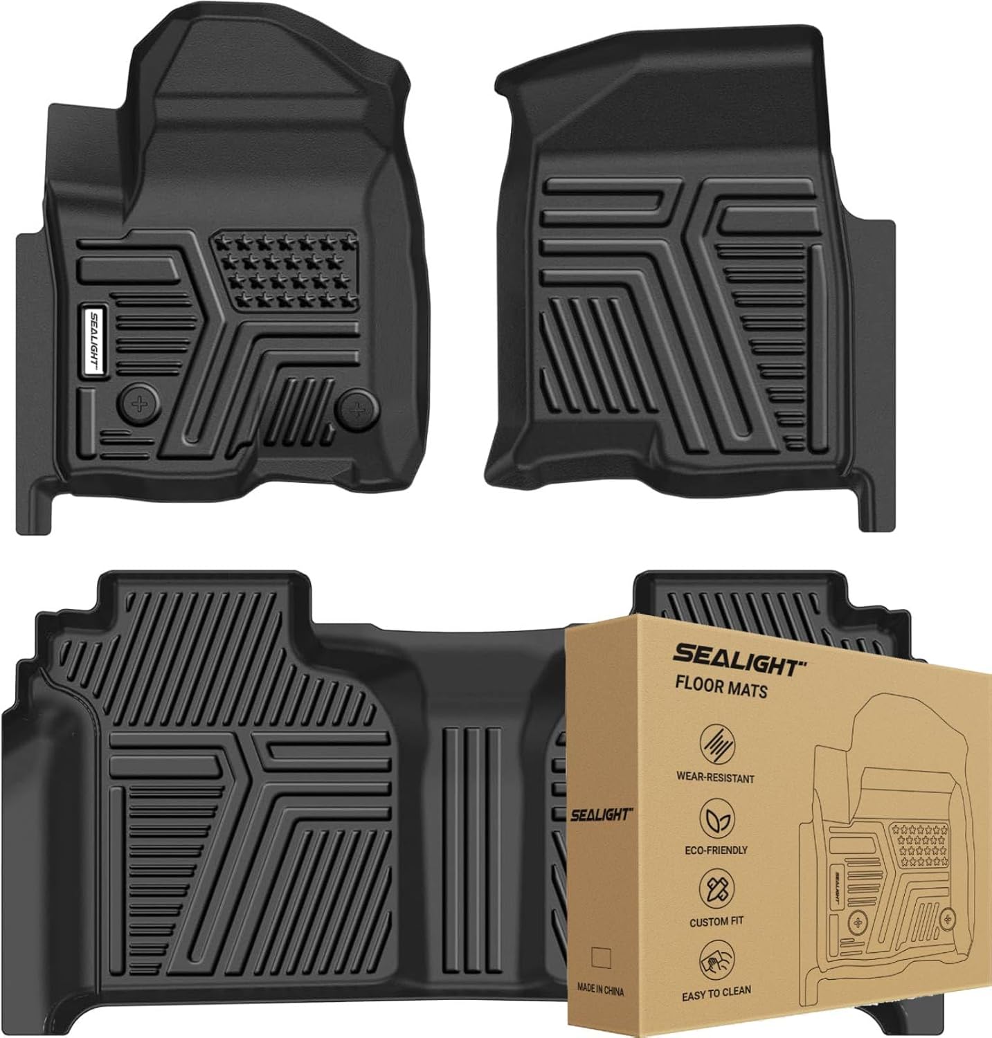 Custom Fit SEALIGHT All Weather Floor Mats for GMC Sierra 1500