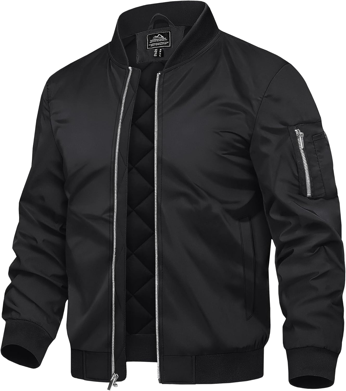 TACVASEN Men's Bomber Jackets Thermal Quilted Water Resistant Coats