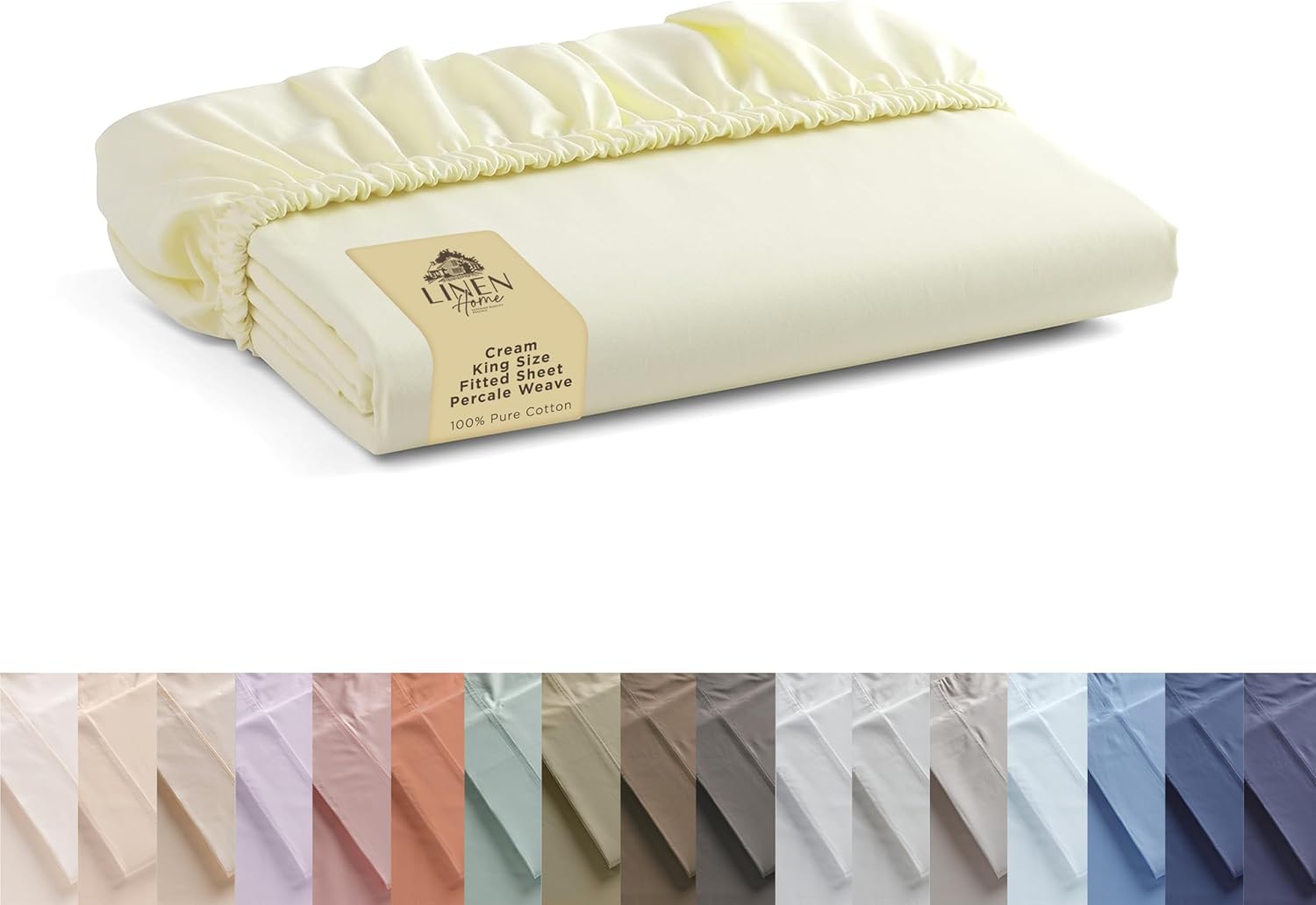 100% Cotton Percale Weave King Fitted Sheet for Ultimate Comfort
