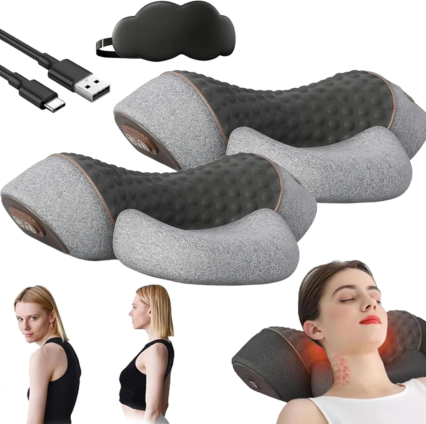 Artuvate Neck Massager 3 in 1 for Deep Relaxation and Relief