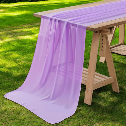 MDS Pack of 25 Chiffon Table Runners for Romantic Events