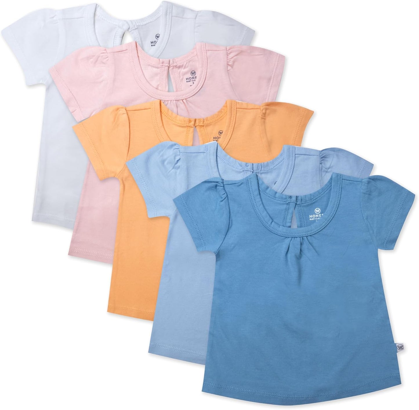 Organic Cotton Puff Sleeve T-Shirts for Baby and Toddler Girls
