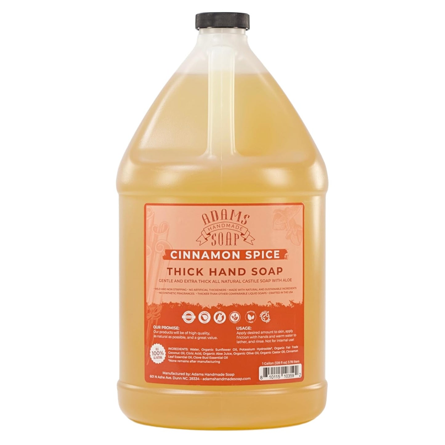 Thick Organic Castile Liquid Hand Soap Refill - Cinnamon Spice