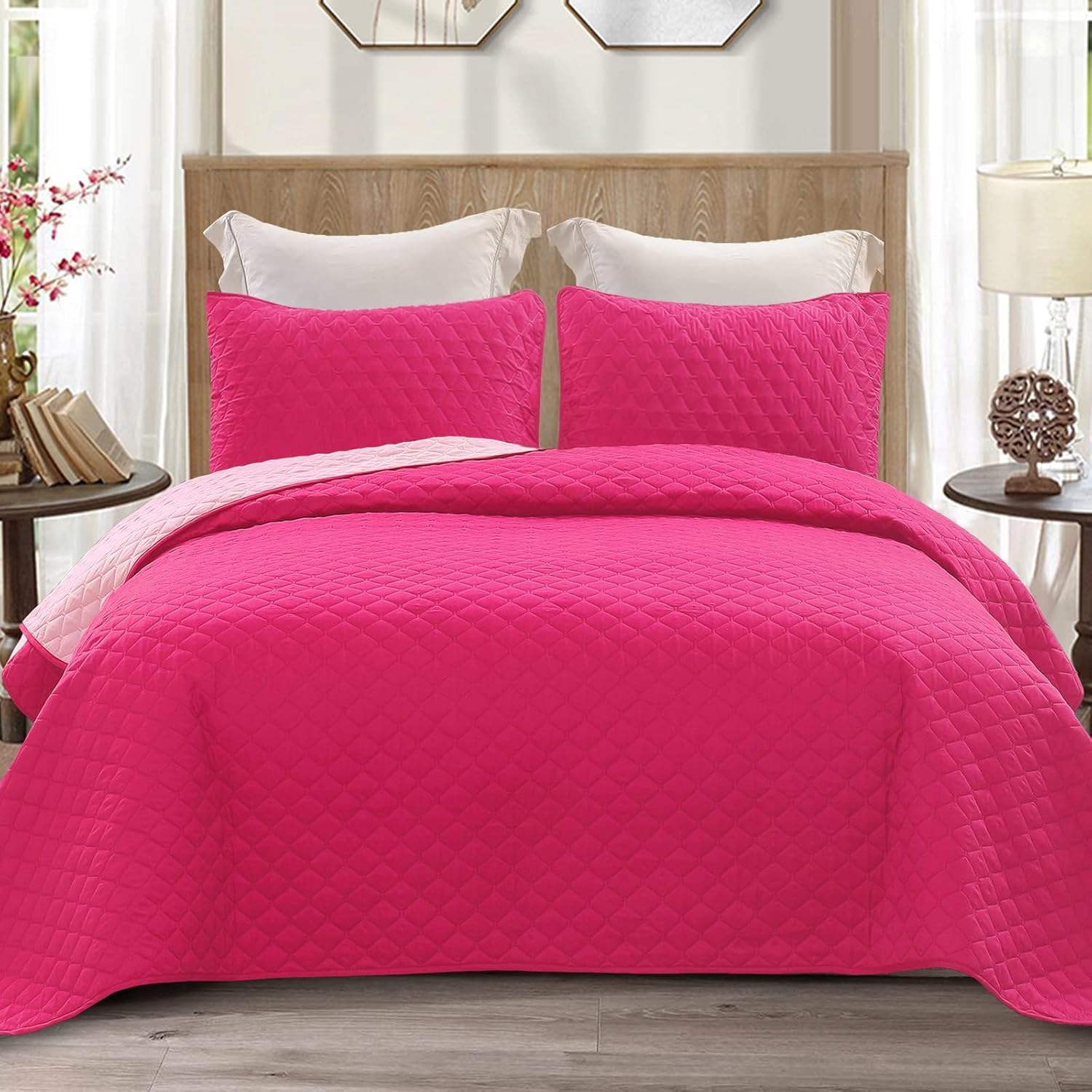 Reversible Full Queen Quilt Set by Exclusivo Mezcla for All Seasons
