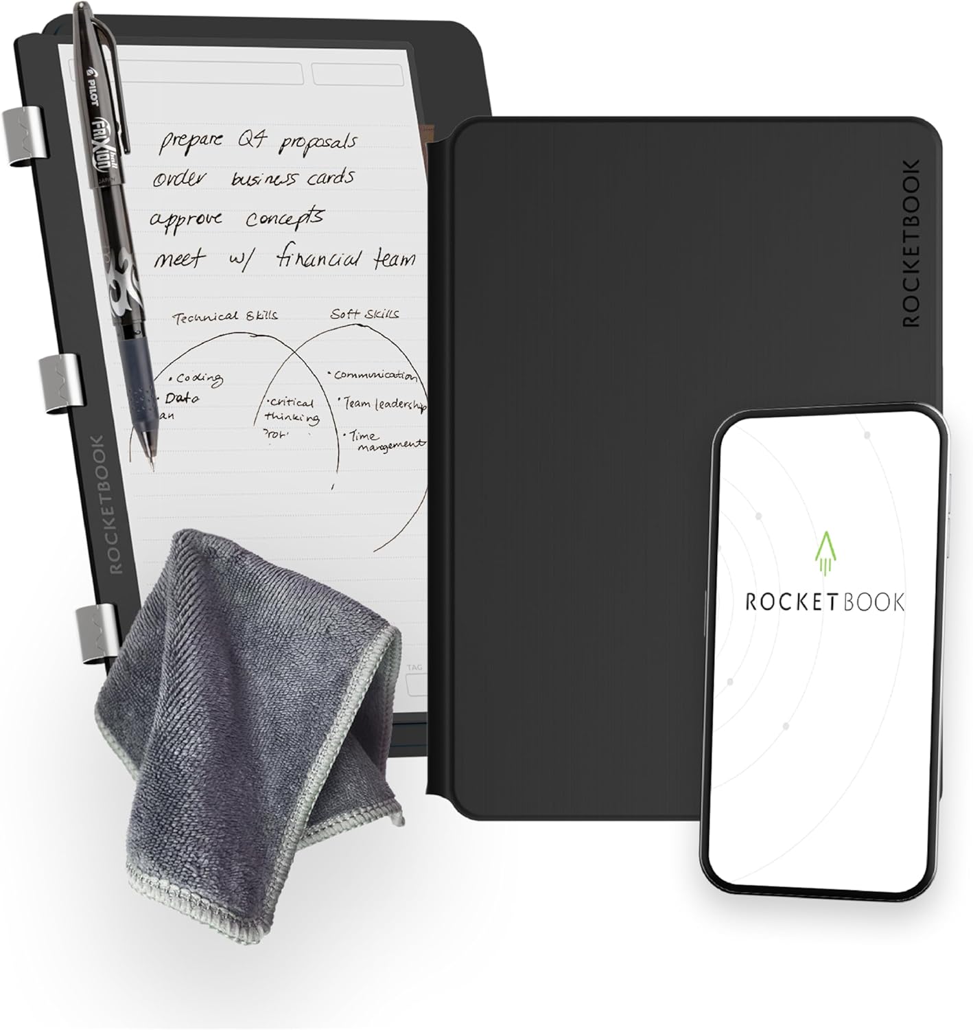 Rocketbook Pro 2.0 Smart Notebook - App-Connected, Erasable, Ideal for Work!