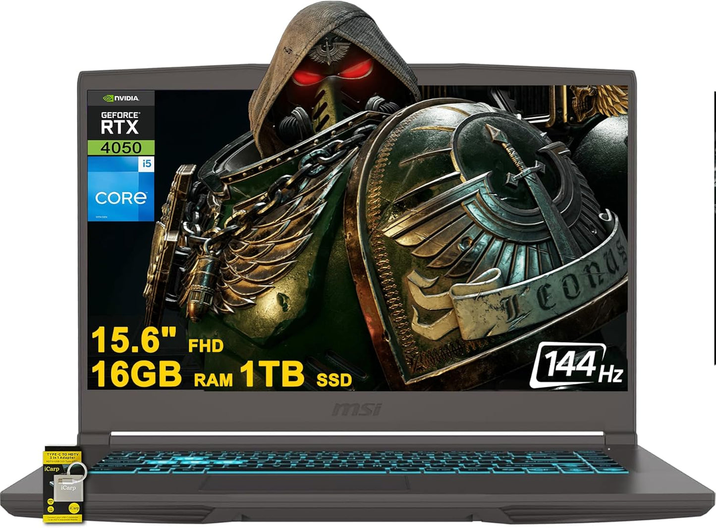 MSI Thin 15 Gaming Laptop with Intel i5 and RTX 4050 Graphics