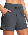 Womens 5ft Swim Board Shorts High Waisted Beach Shorts - Quick Dry