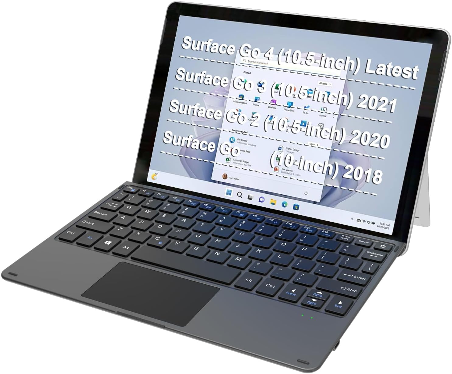 Arteck Ultra-Slim Bluetooth Keyboard for Surface Go - Touchpad & Rechargeable Battery