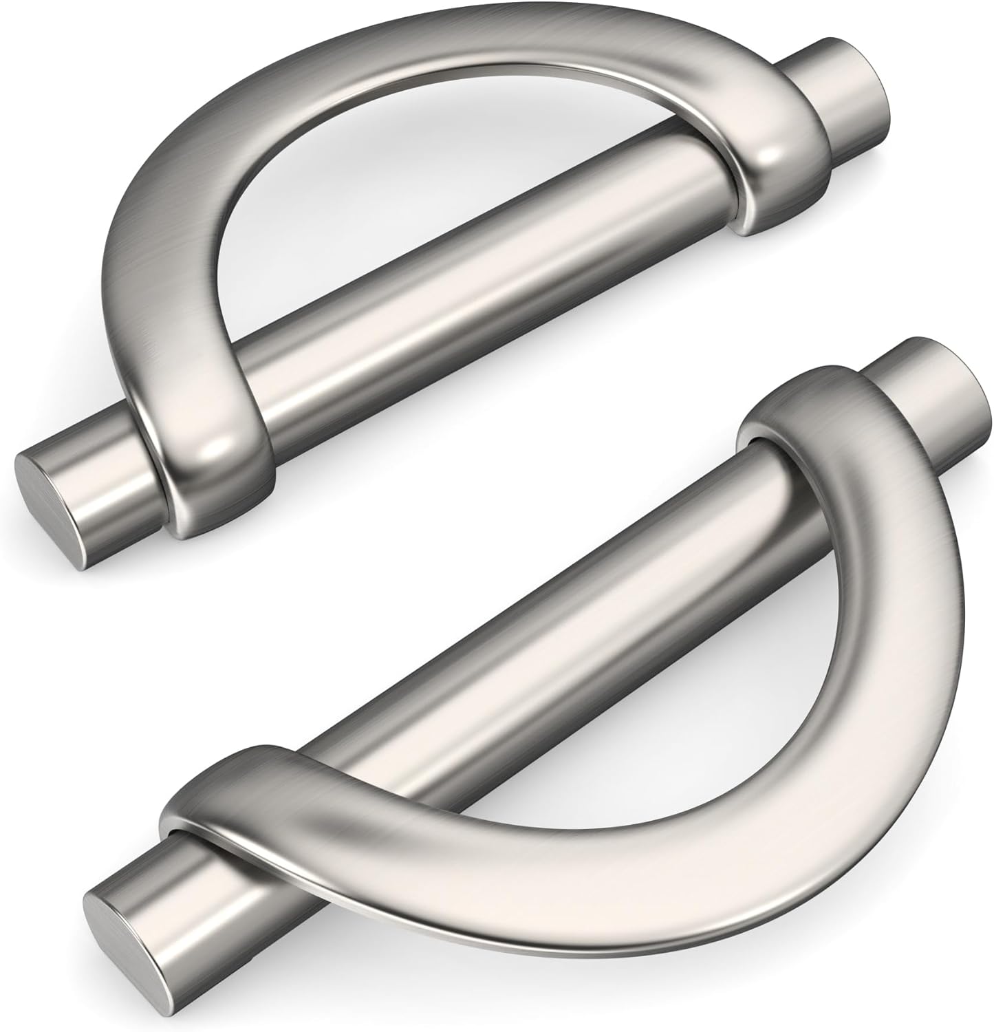 Amerdeco 10 Pack Brushed Satin Nickel Cabinet Pulls for Kitchen