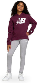Girls Athletic 2 Piece Pullover Hoodie & Fleece-Lined Leggings Set