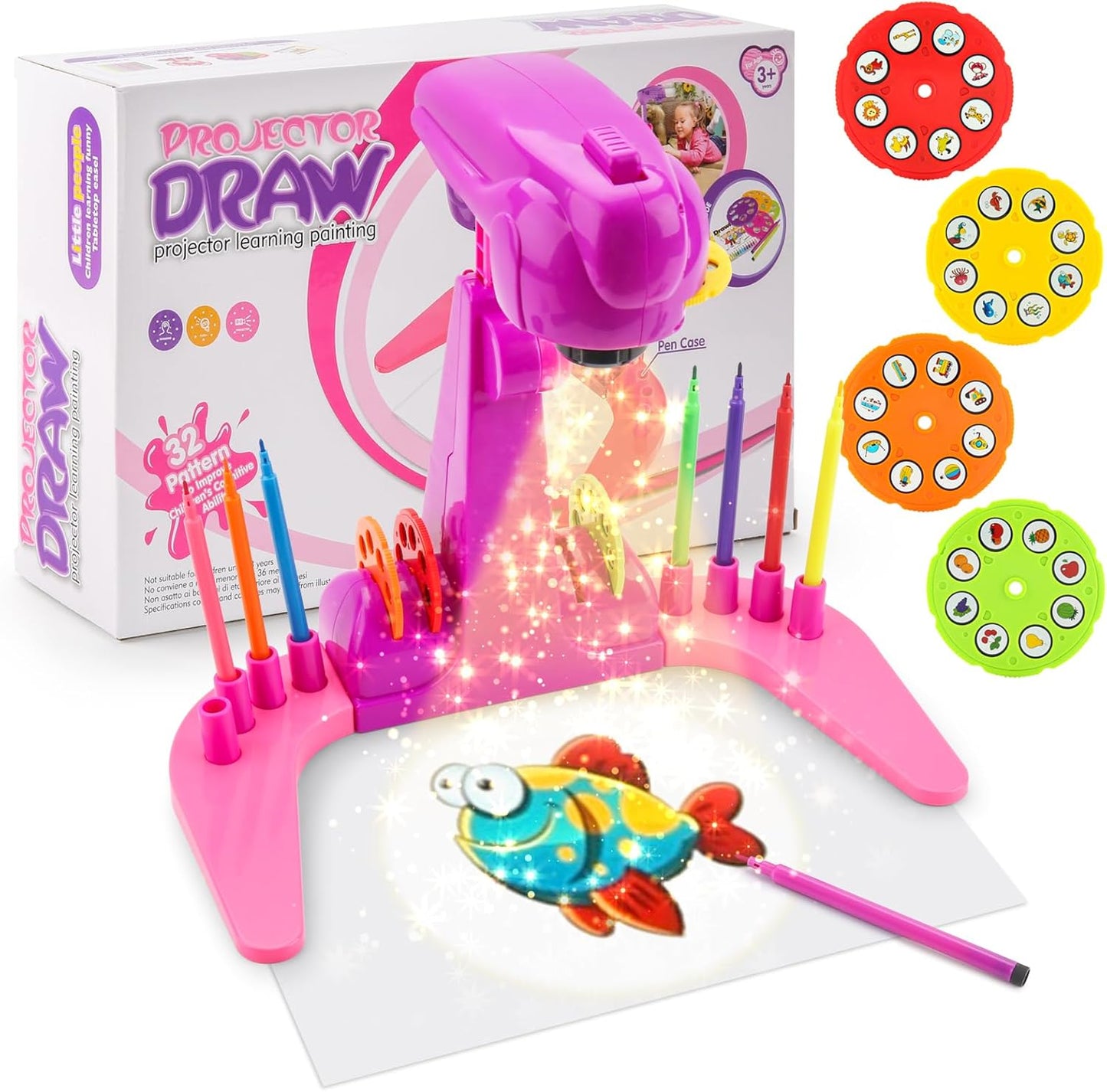 Kids Smart Drawing Projector - Learn to Draw & Sketch (Purple)