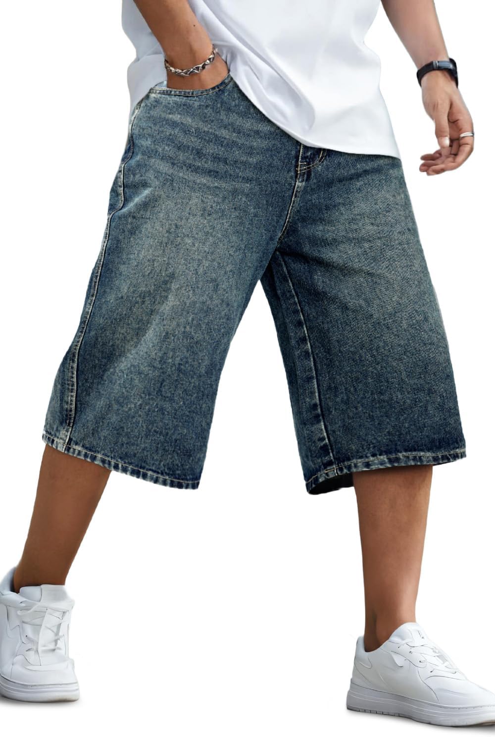 GINGTTO Mens Baggy Jean Shorts for Ultimate Comfort & Style