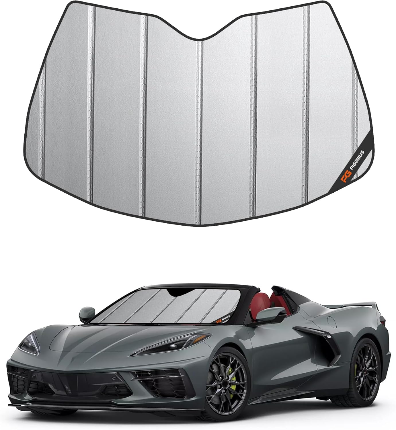 Windshield Sun Shade for Chevrolet Corvette C8 2020-2025 Deluxe