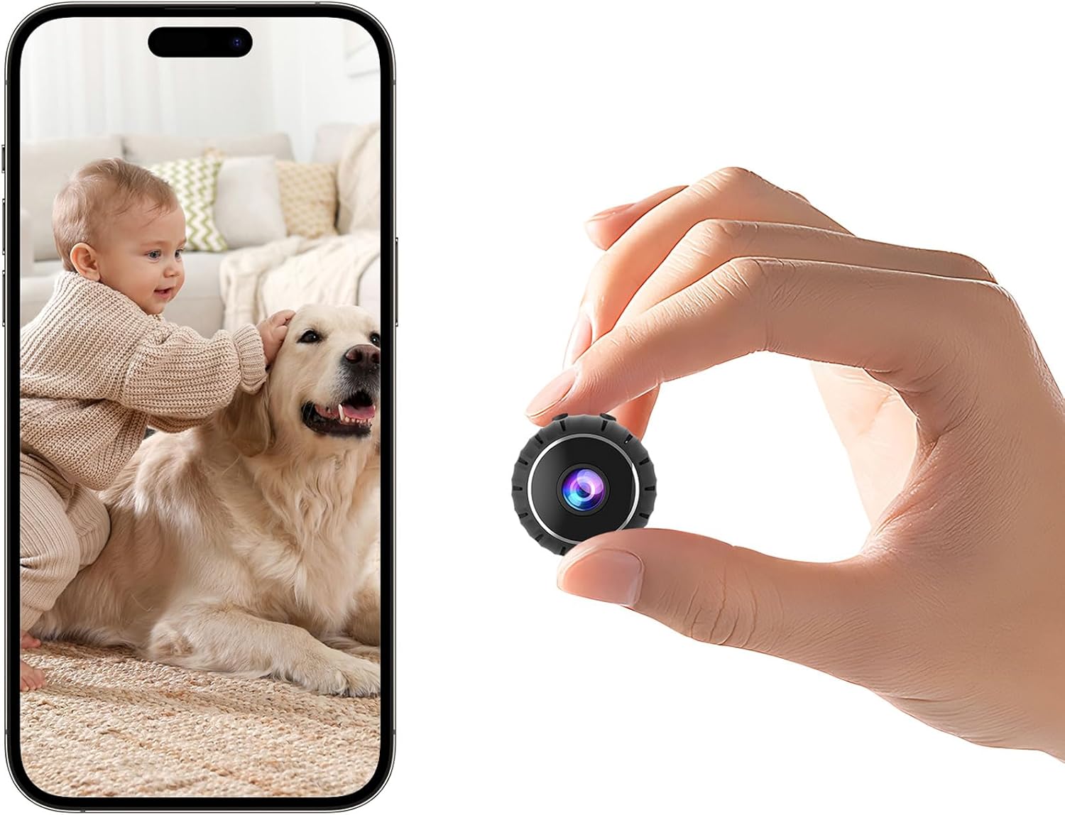 1080P Mini WiFi Nanny Cam - Night Vision