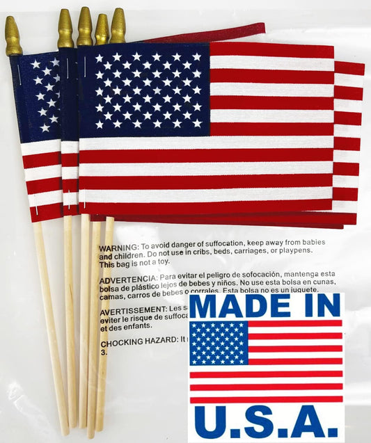 GIFTEXPRESS Pack of 24 Handheld American Flags for All Occasions