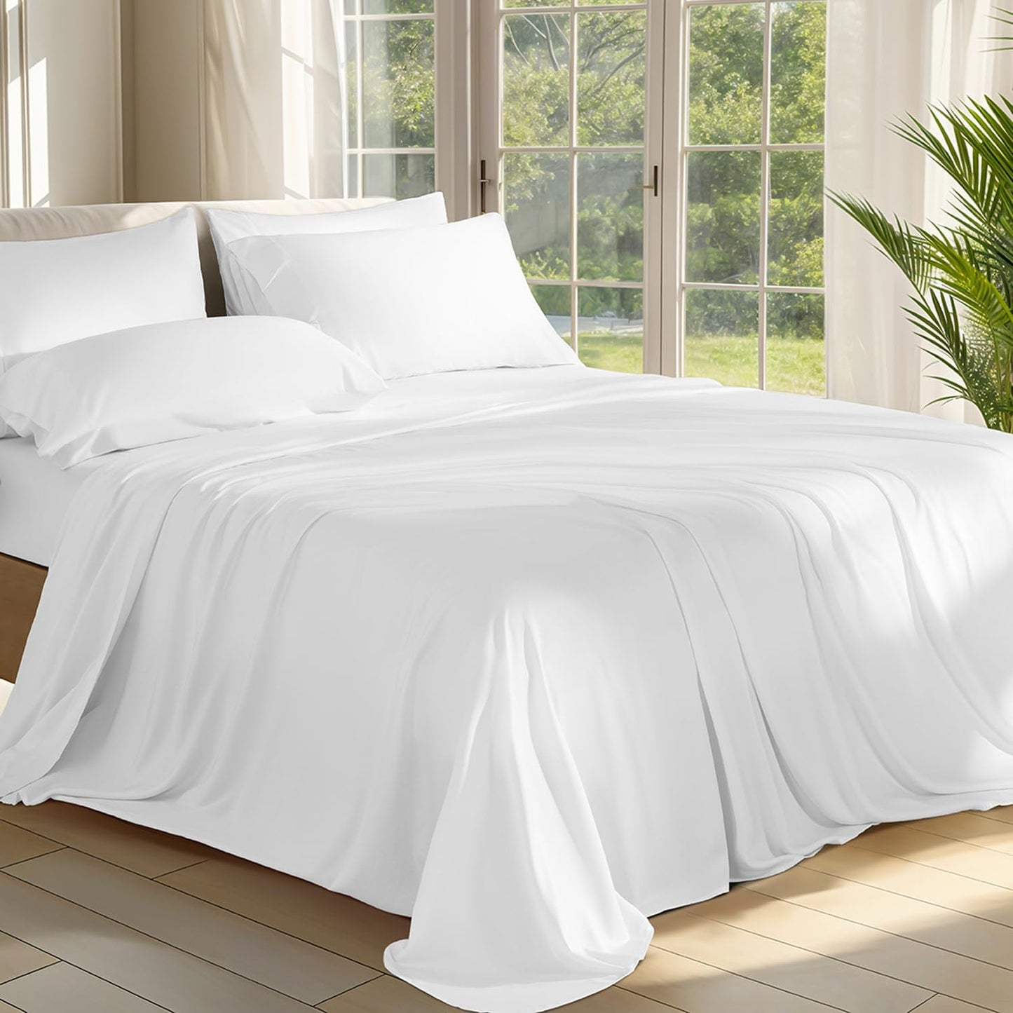 Ultra Cooling Bamboo Sheets Cal King Size - 100% Viscose Softness