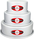Fat Daddio's Anodized Aluminum 3-Tiered Round Cake Pan Set - Durable