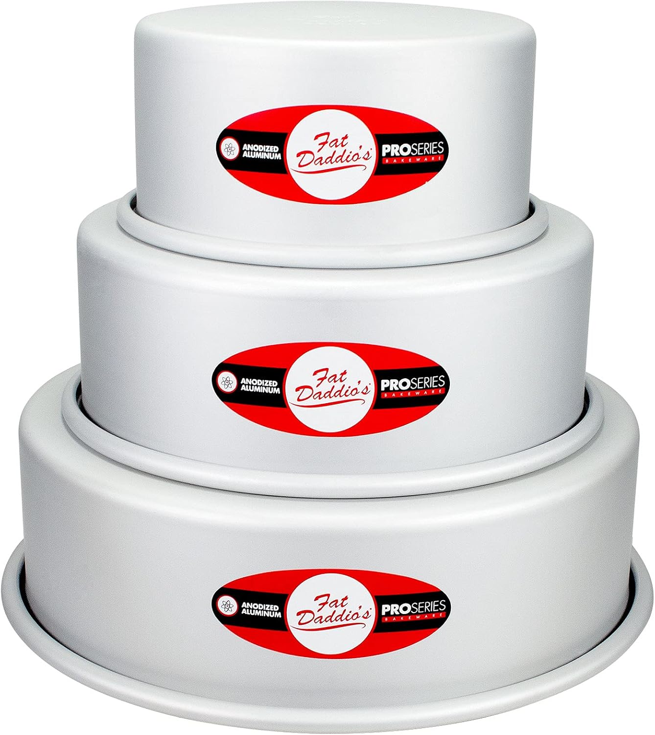 Fat Daddio's 3-Tiered Round Cake Pan Set for Perfect Baking