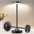 2 Pack Black LED Cordless Rechargeable Table Lamp - Touch Dimming