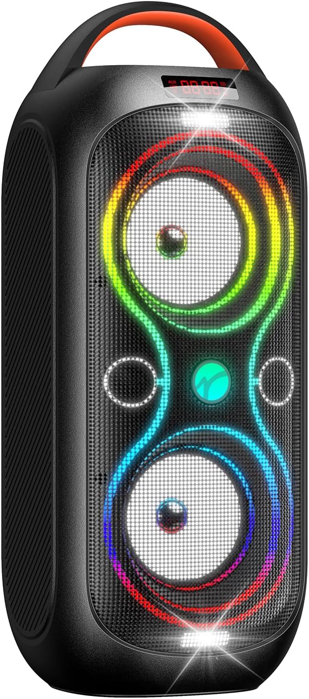 Wireless Big Bluetooth Party Speakers with RGB Lights and Sound