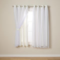 Talia Double Layer Curtains 52x63 2-Pack Vanilla - Energy Efficient