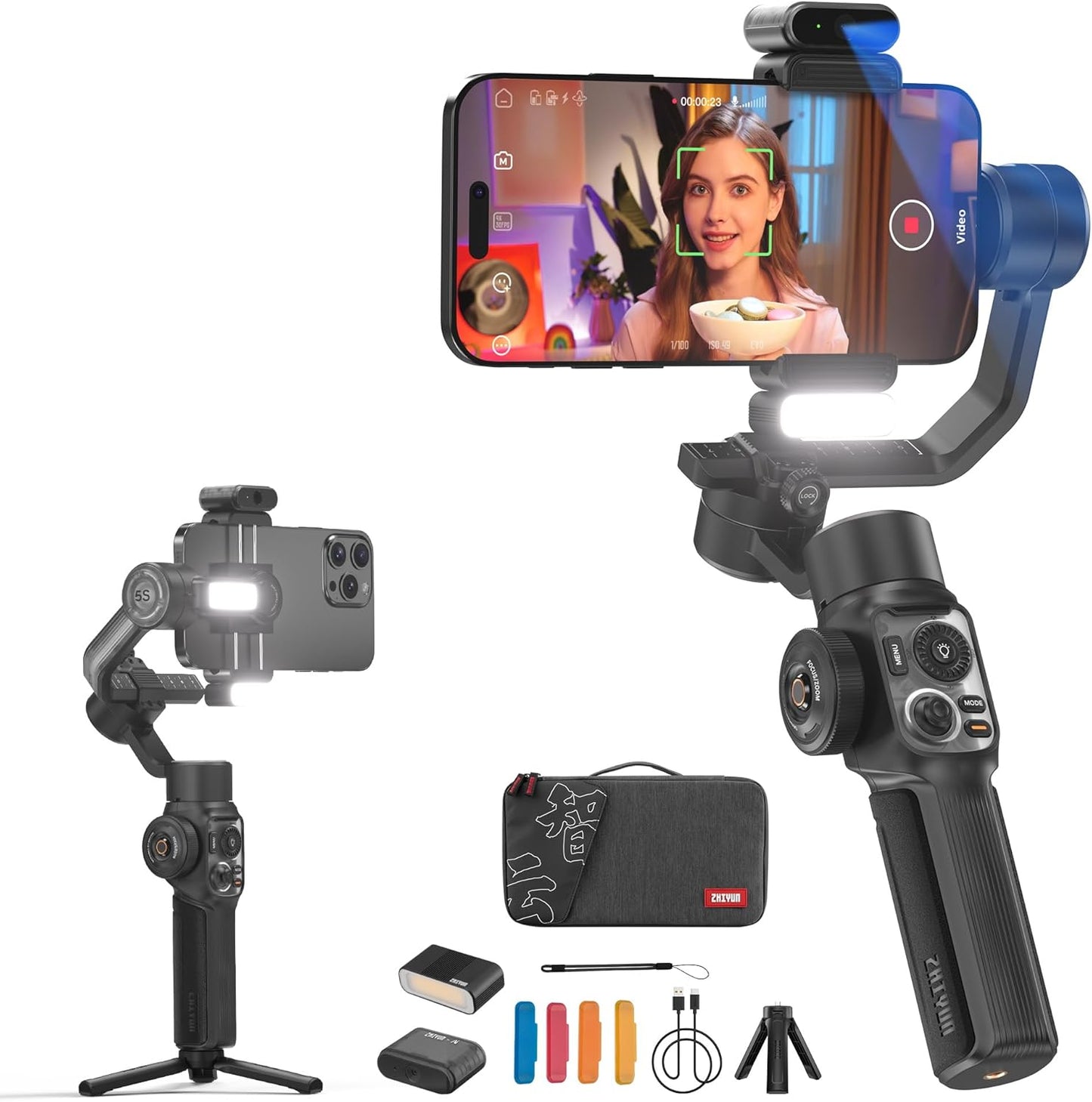 ZHIYUN Smooth 5S AI Pro Gimbal Stabilizer for Smartphone Use