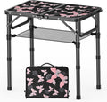 Small Camping Table Vintage French Butterflies Pattern - Portable