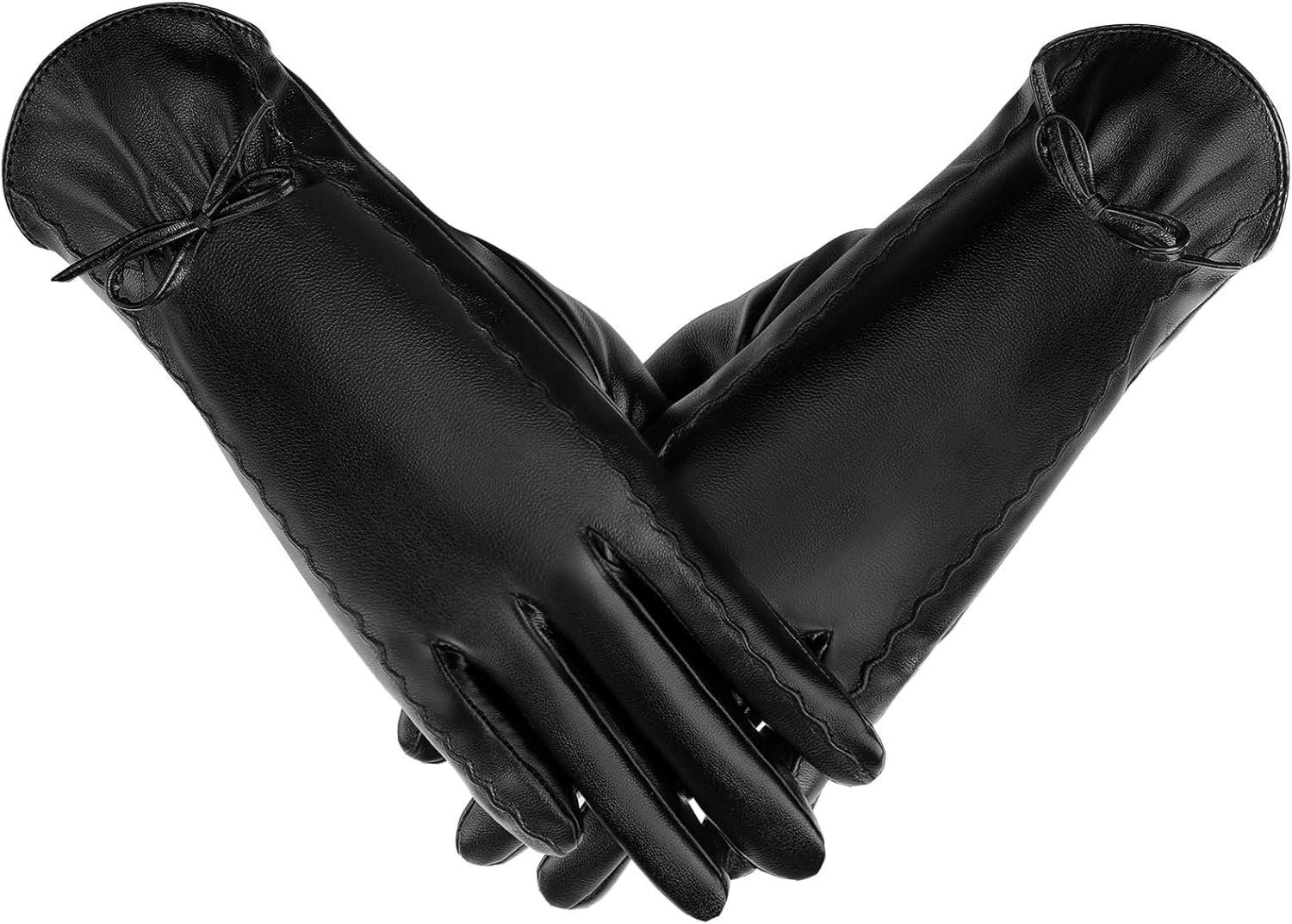 Warm Touchscreen Leather Gloves for Women