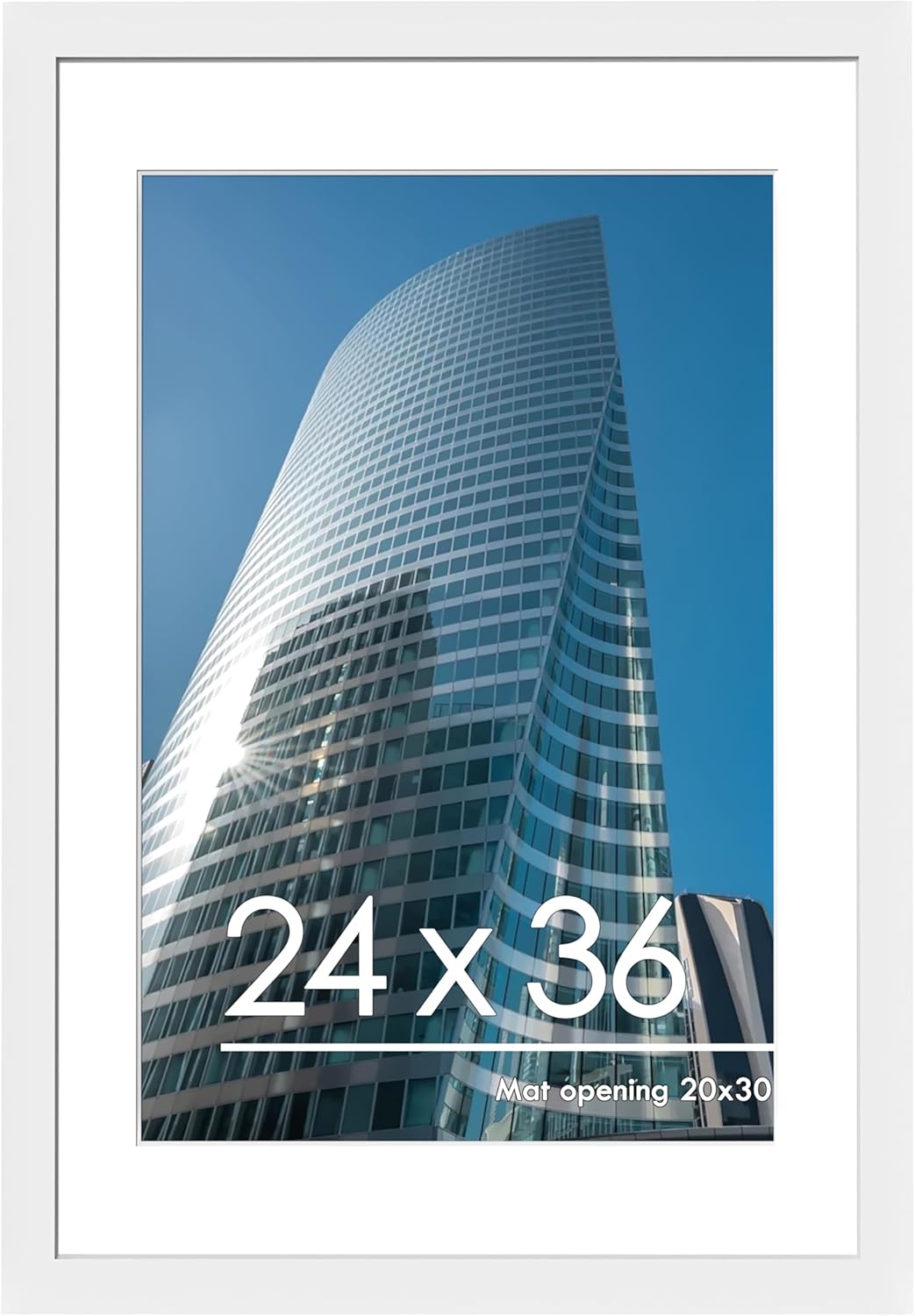 PEALSN 24x36 Poster Frame for Wall Mounting Display, White